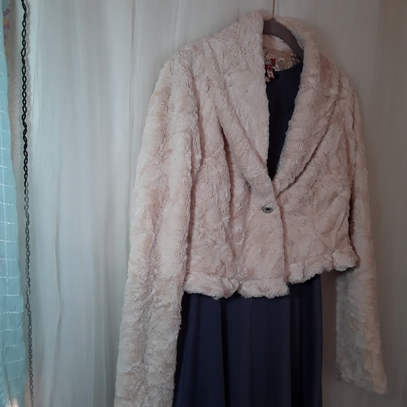 Faux fur Buffalo David Bitton Teddy Bear Blazer - Picture 4 of 8